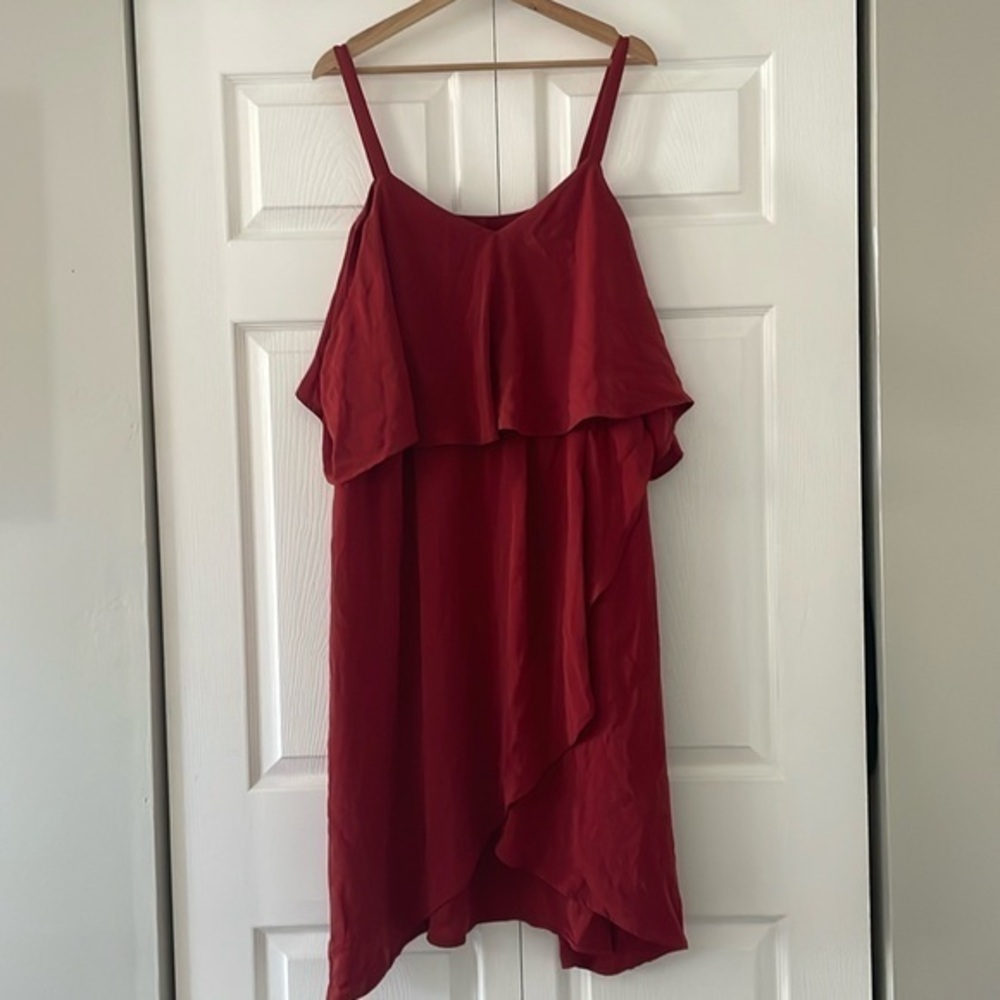 Eloquii burnt orange midi dress